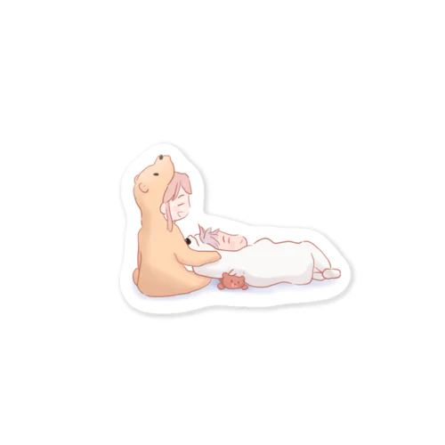 Romantic Bear Couple Sticker