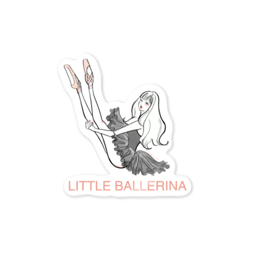 LITTLE BALLERINA-BLack2 ステッカー