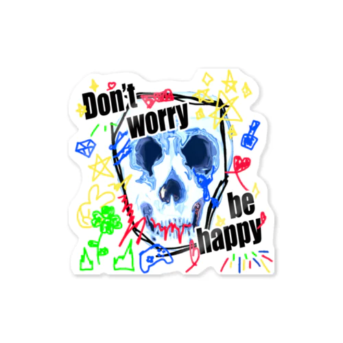 Don't worry be happy ステッカー