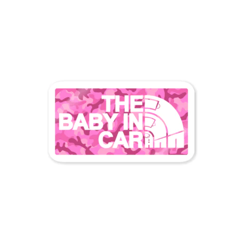 BABY IN CAR01(PKCAMO) Sticker