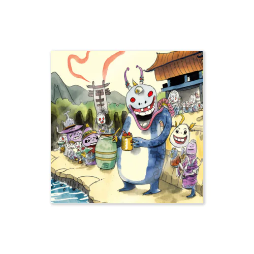 Miyoshi Lovers -Yokai Sake Festival 01- Sticker