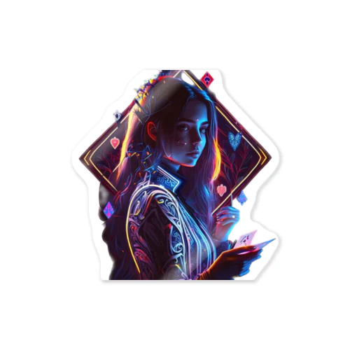 Neon Girl Sticker