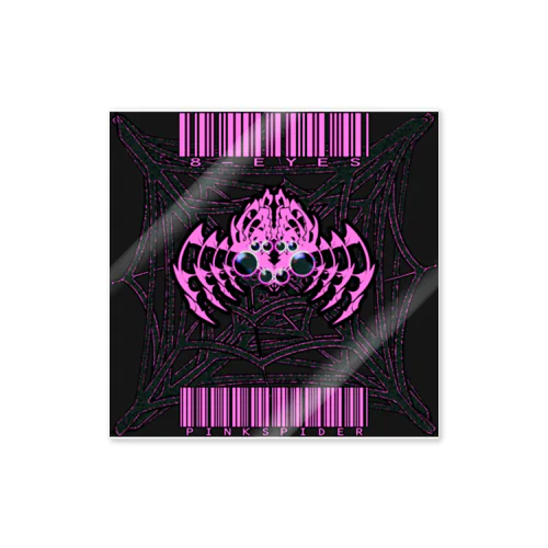 8-EYES PINKSPIDER BLK Sticker