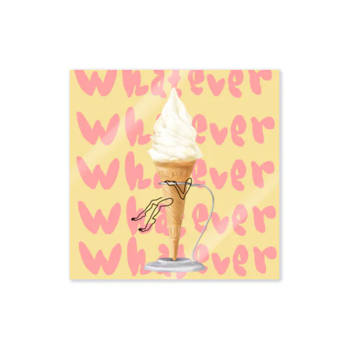 Whatever /　ソフトクリーム ステッカー