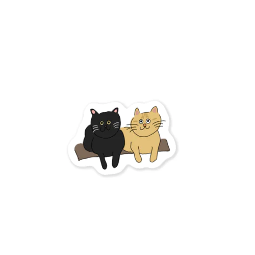 寄り添い猫ちゃんず。 Sticker