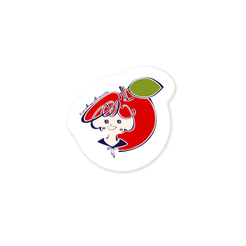 りんご　From Miwa Mizunaka Sticker