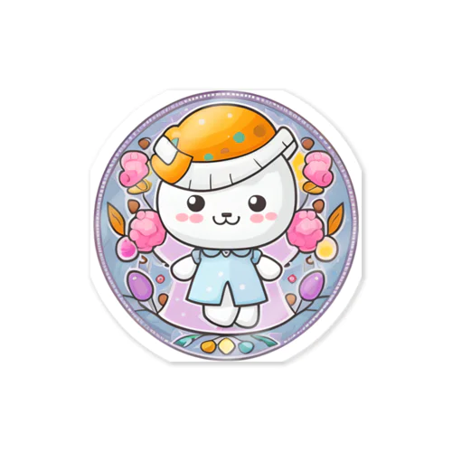 Cutie White Bear Sticker