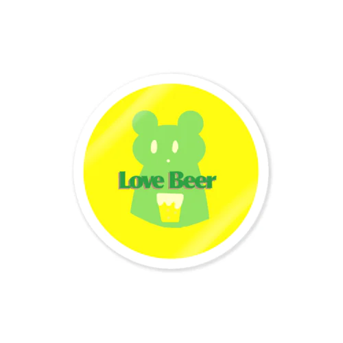 Love Beer Bear ステッカー