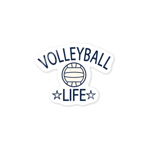 バレーボール(volleyball)アイテム・デザイン・チームTシャツ・クラブTシャツ・排球・はいきゅう・得点・ボール・選手・ポジション・部活・スポーツ・シンプル・かっこいい・かわいい・チームワーク ステッカー