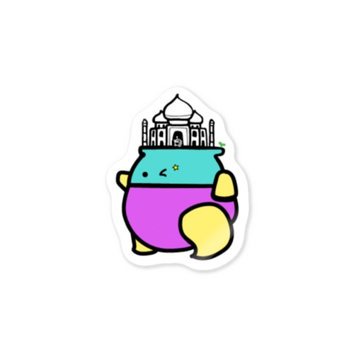 つーくんコラボグッズ「ガンモちゃんタージマハルver.」 Sticker