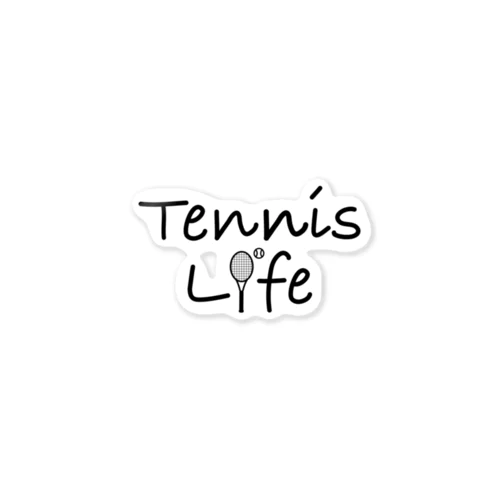 テニス・TENNIS・ライフ・筆記文字・アイテム・デザイン・ラケット・ガット・イラスト・スポーツ・Tシャツ・サーブ・男子・女子・かっこいい・かわいい・選手・画像・ボール・王子・応援 ステッカー