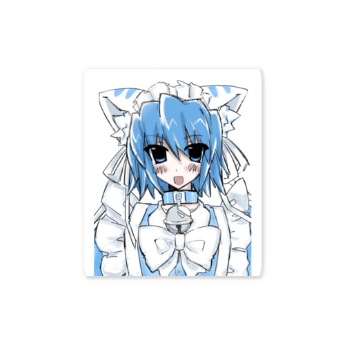 メイドの水色くん Sticker