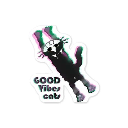 GOOD VIBES CATS ステッカー