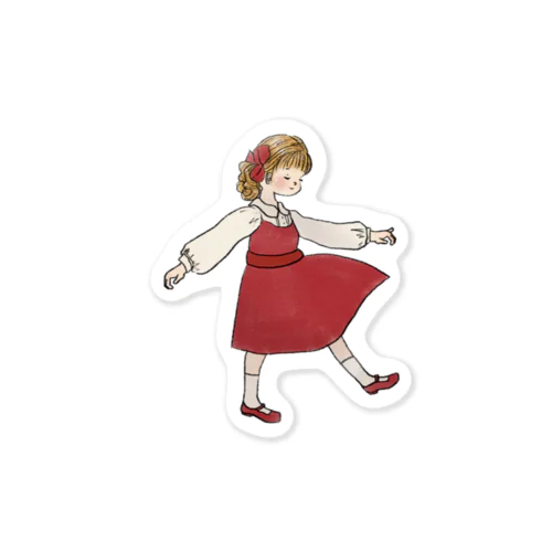 赤いワンピースちゃん Sticker