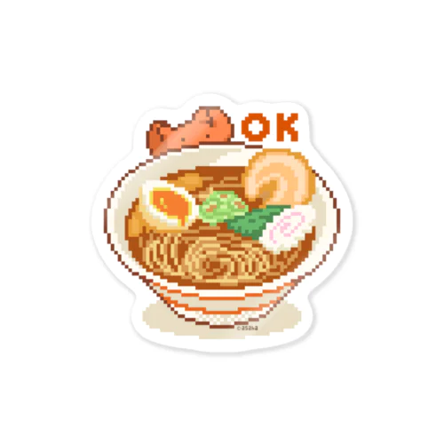 メンダコラーメン「メンメン麺」OK ステッカー