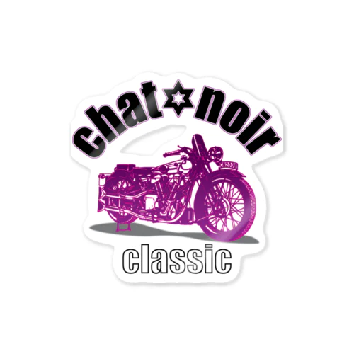 chat noir classic series bike Sticker