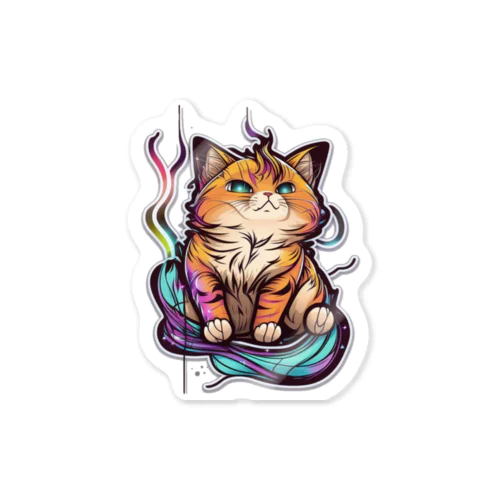 虹色の猫 Sticker