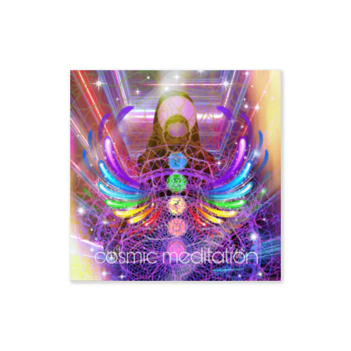 cosmicmeditation rainbow  wing ステッカー