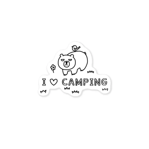 I LOVE CAMPING（黒） ステッカー