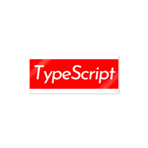 TypeScript ボックスロゴ (赤) 스티커