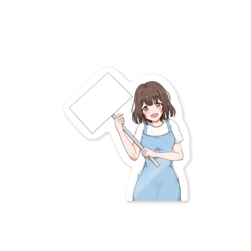 ボードを持った女の子 Sticker