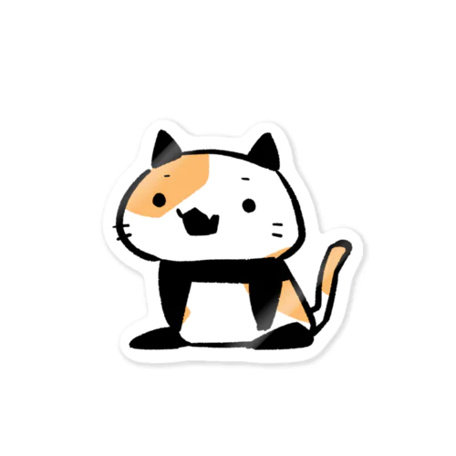 パンダ風味の三毛猫 Sticker