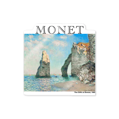 モネ　エトルタの断崖  Claude Monet Sticker