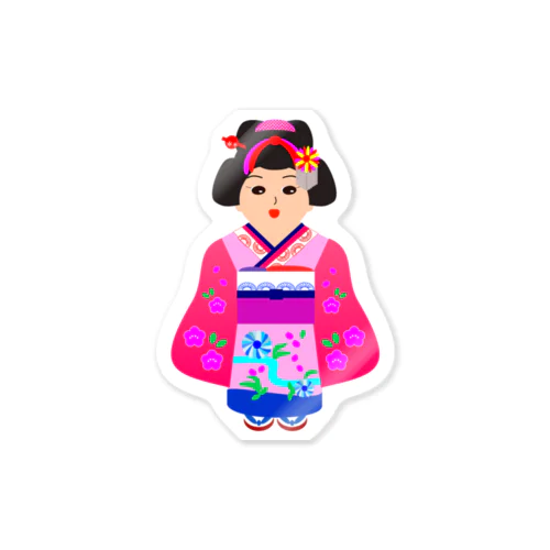 Japanese Doll  A Sticker