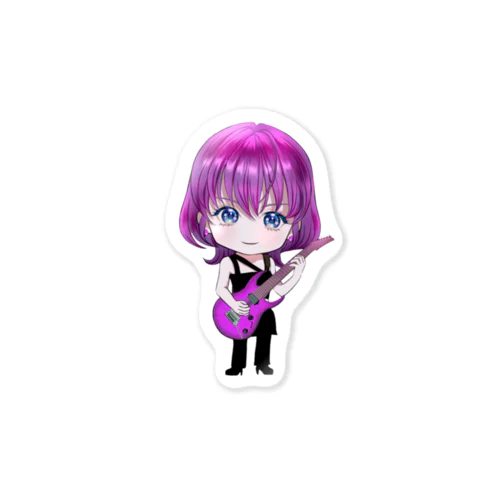 ギタリストステッカー(パープル) Sticker