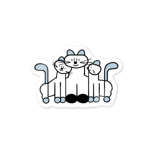 ねこのおやこ スリスリ Sticker