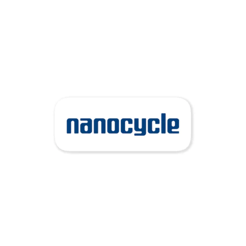 nanocycle ロゴ ステッカー (青文字) ステッカー