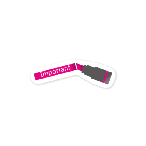 Important_pink ステッカー