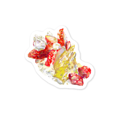 苺のカットケーキ Sticker