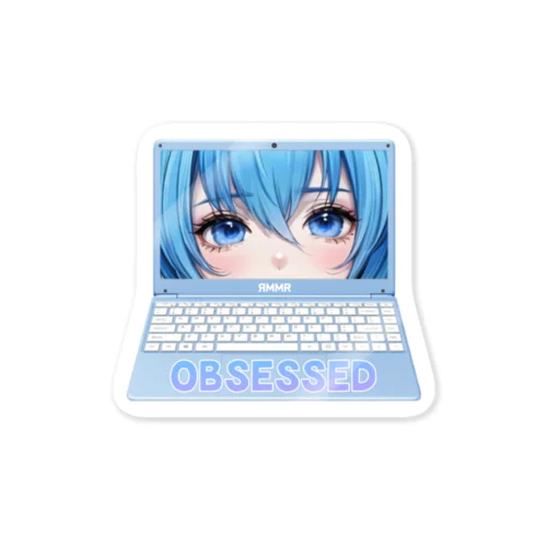 Blue girl Sticker