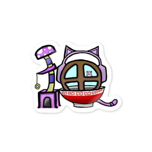 【1文字アート】ねこ丸さん Sticker