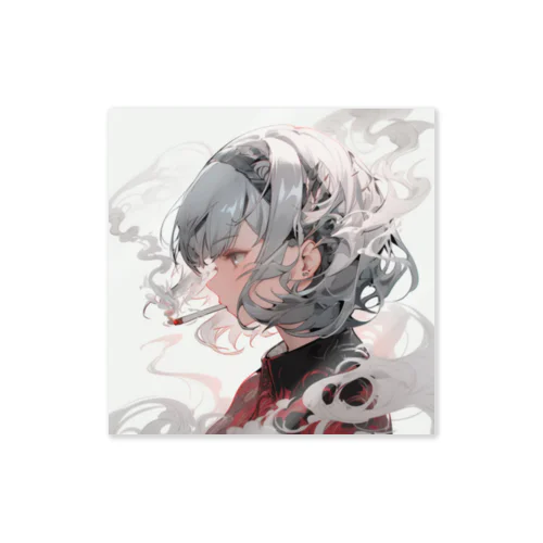 smoke girl Sticker