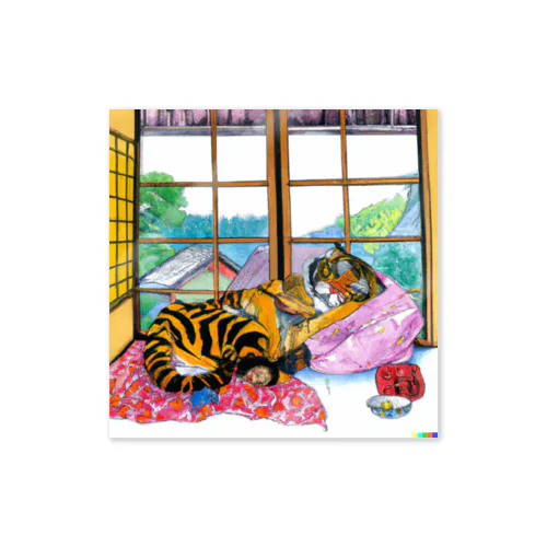 虎の昼寝 Sticker