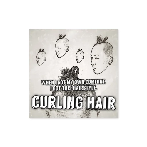 REAL CURLING  Sticker