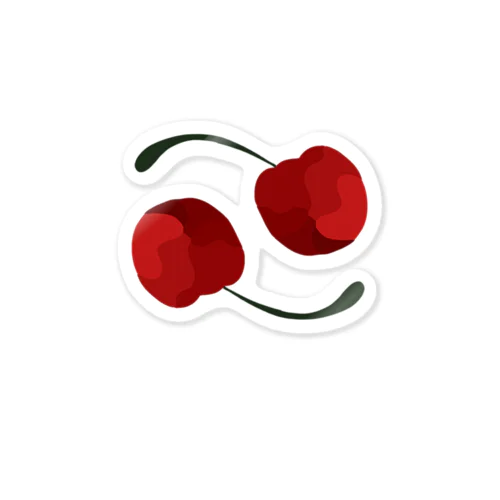 yin&yang cherries Sticker