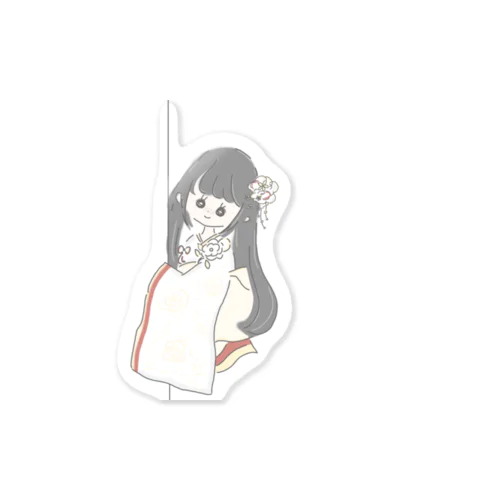 そっとじーこ（白無垢） Sticker