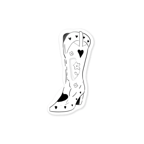 cowgirl boot Sticker