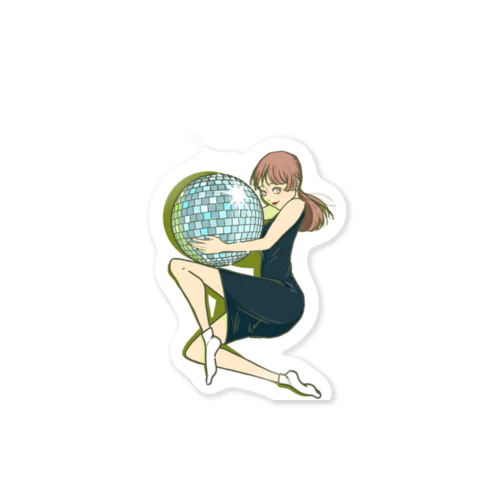 ミラーボールガール Sticker