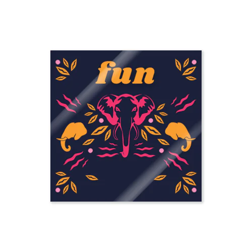 エスニックエレファント　fun Sticker