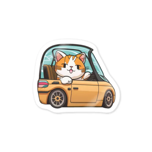 ドライブでニャー Sticker