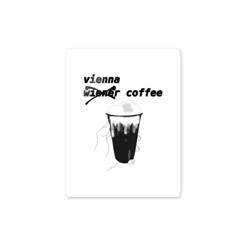 ウィンナーコーヒー　vienna coffee Sticker