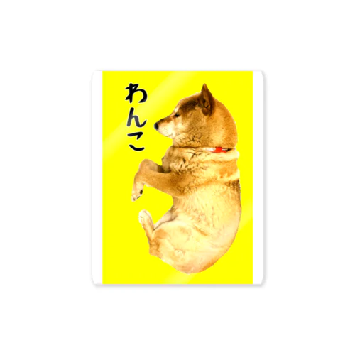 柴犬わんこ黄色枠 Sticker