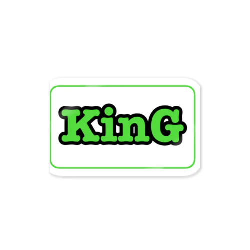 KinG 黒フチロゴシリーズ ステッカー