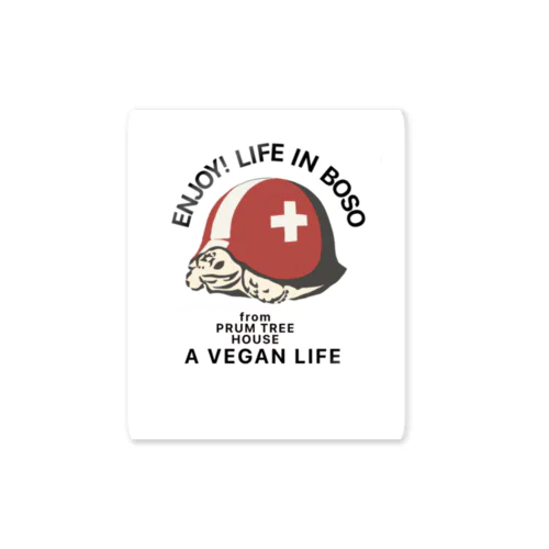 A VEGAN LIFE（ENJOY! LIFEリクガメ） Sticker