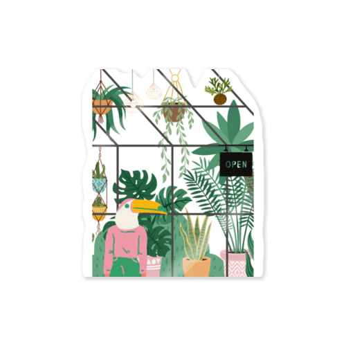 南国の観葉植物店 Sticker