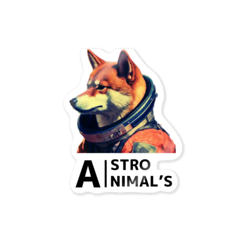 ASTRO ANIMAL'S shiba inu ステッカー